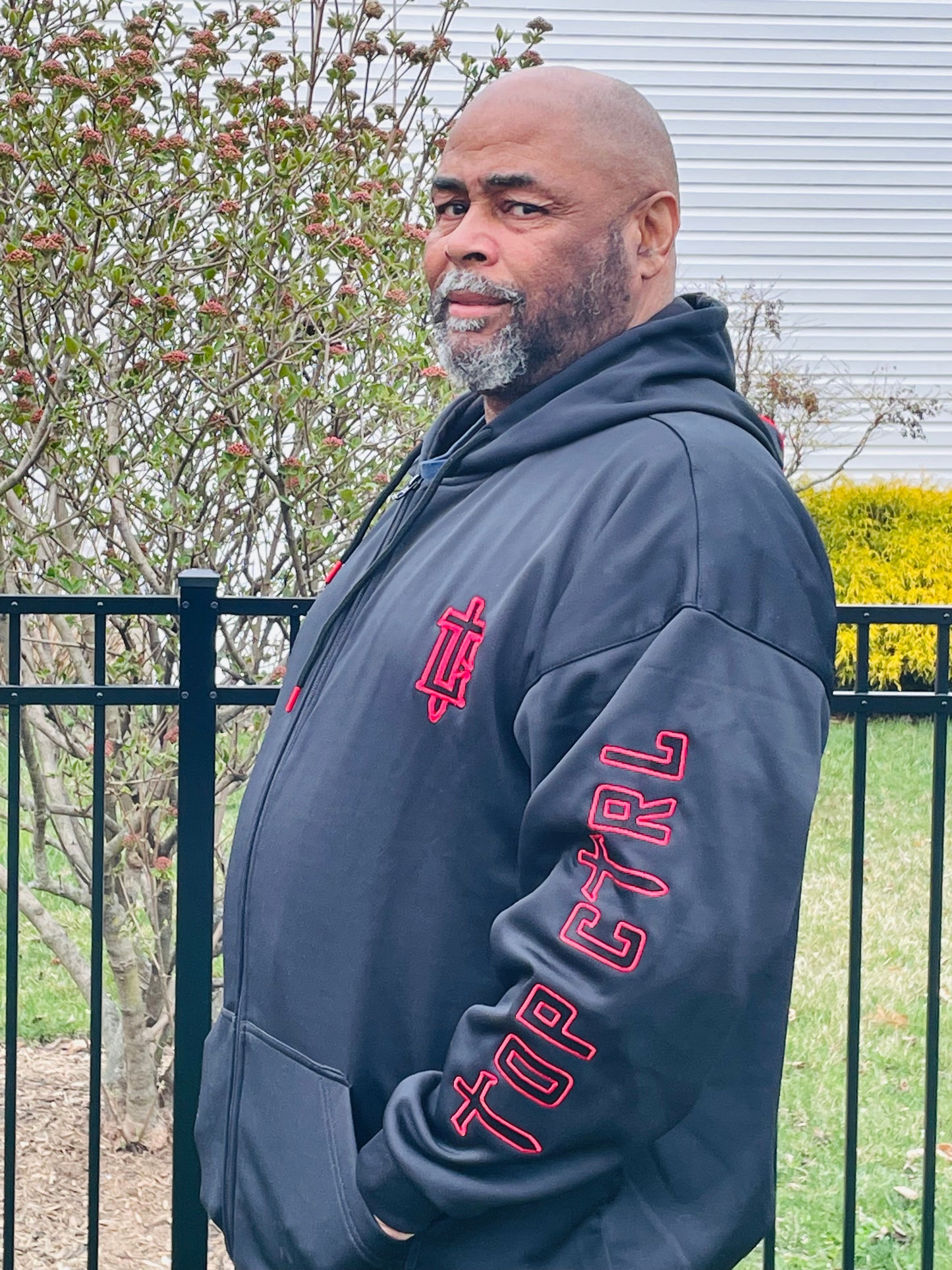 TOP CTRL Zip-Up Hoodie - Black / Red
