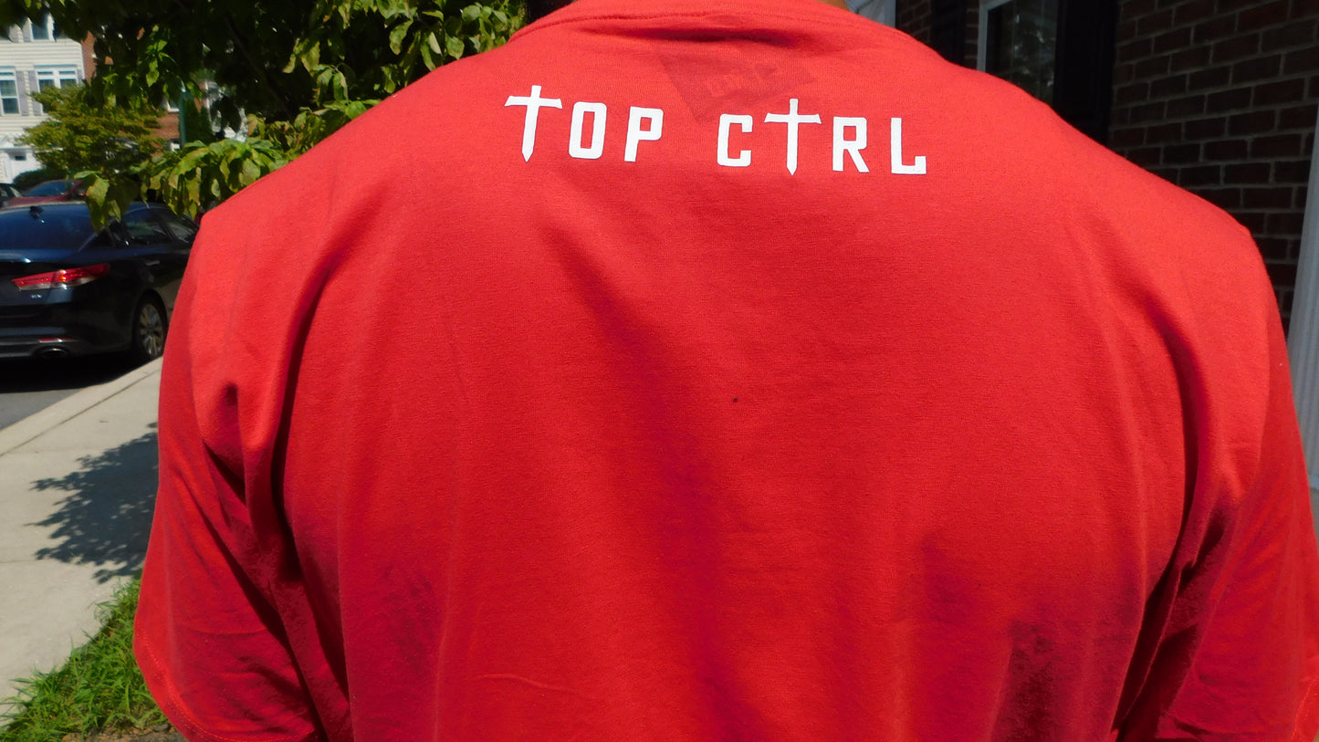 Men's TOP CTRL Statement T-Shirt - Red / White