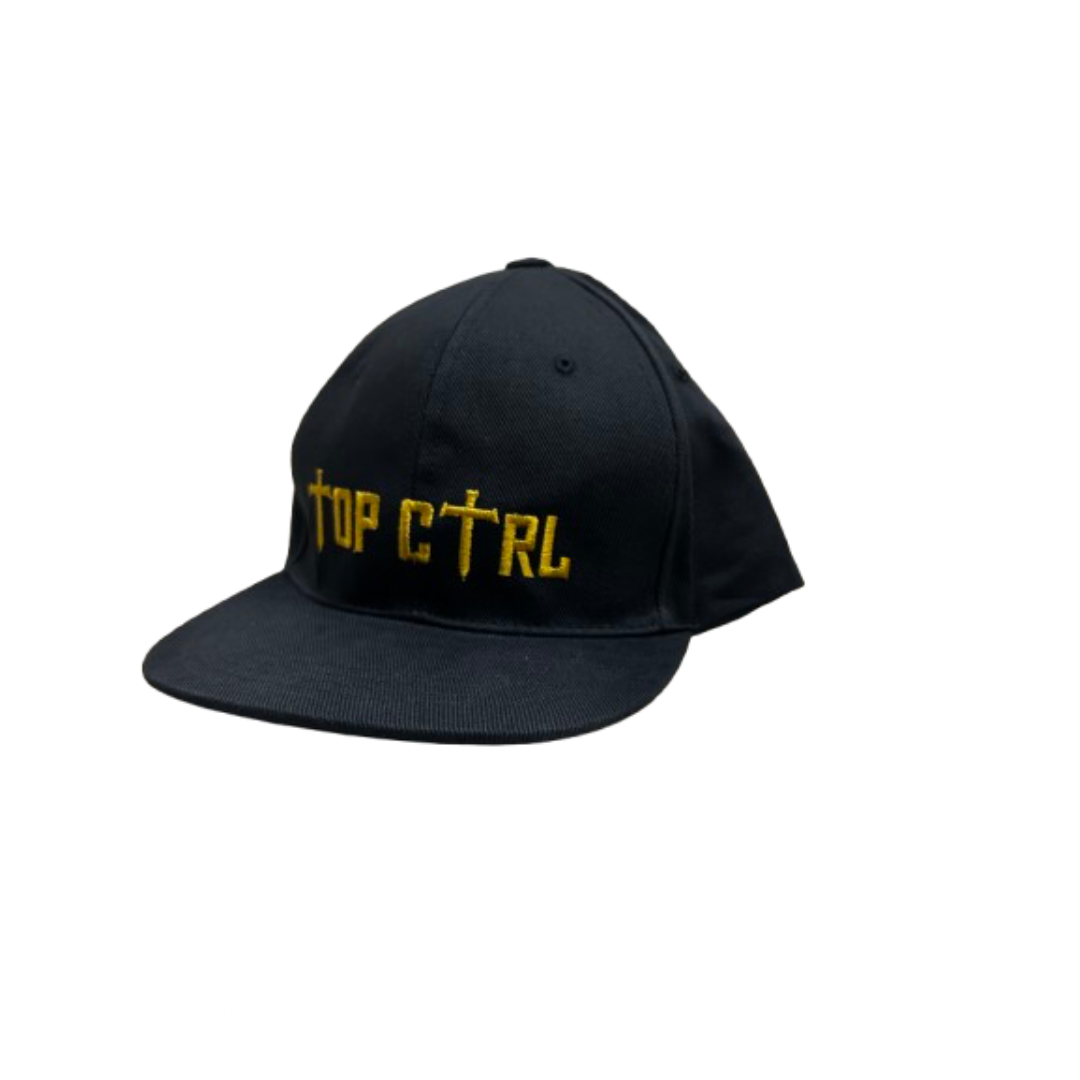TOP CTRL Black & Gold Snapback Hat