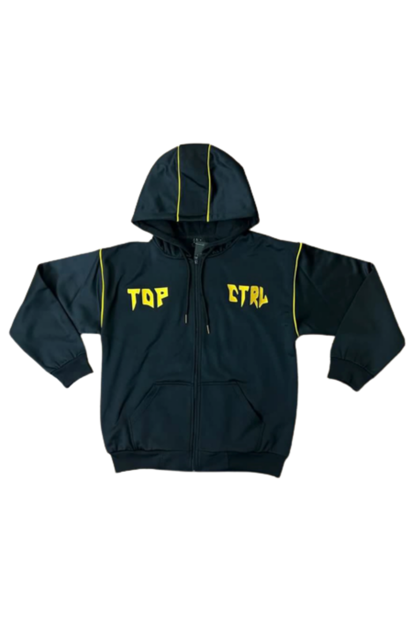 TOP CTRL Zip-Up Hoodie - Black / Yellow