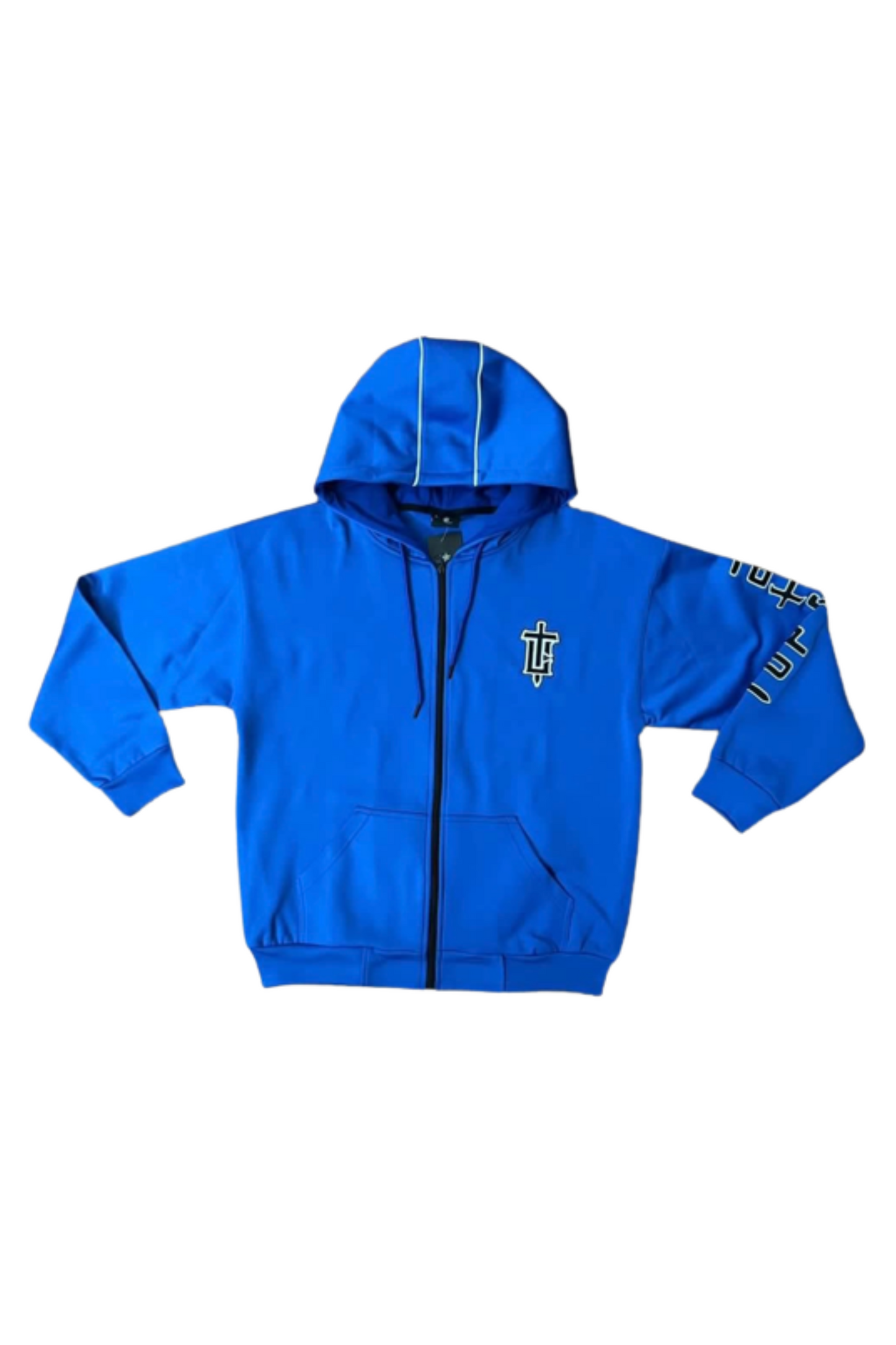 TOP CTRL Zip-Up Hoodie - Blue / Black / White