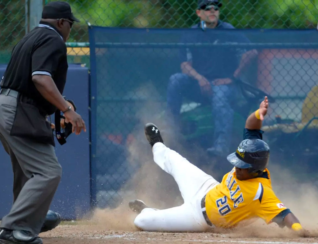 Me sliding into home plate.