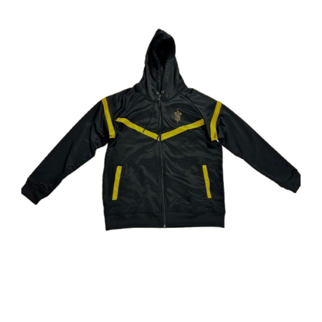 TOP CTRL Hooded Track Suit Top - Black & Gold