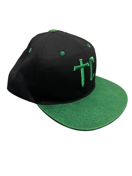 TOP CTRL Black & Green Snapback Hat