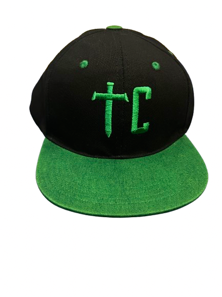 TOP CTRL Black & Green Snapback Hat